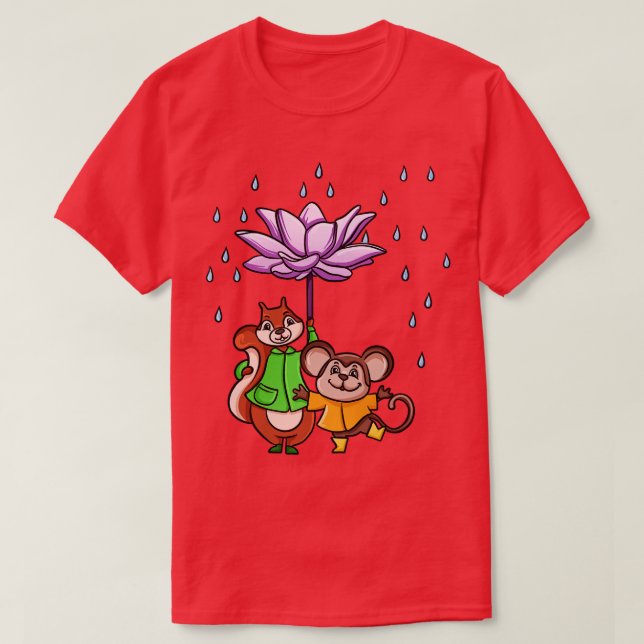 T-shirt Parapluie de fleurs Lotus (Design devant)