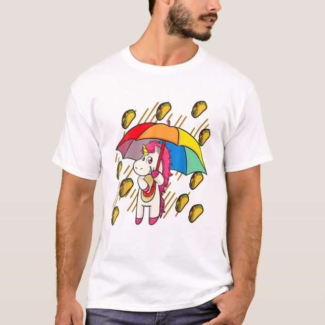 T-shirt Parapluie Tacos Unicorn Lover (Devant)