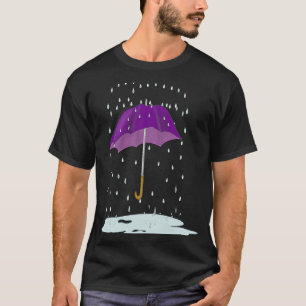 T-shirt Parapluie violet de pluie unique pour violet Favor