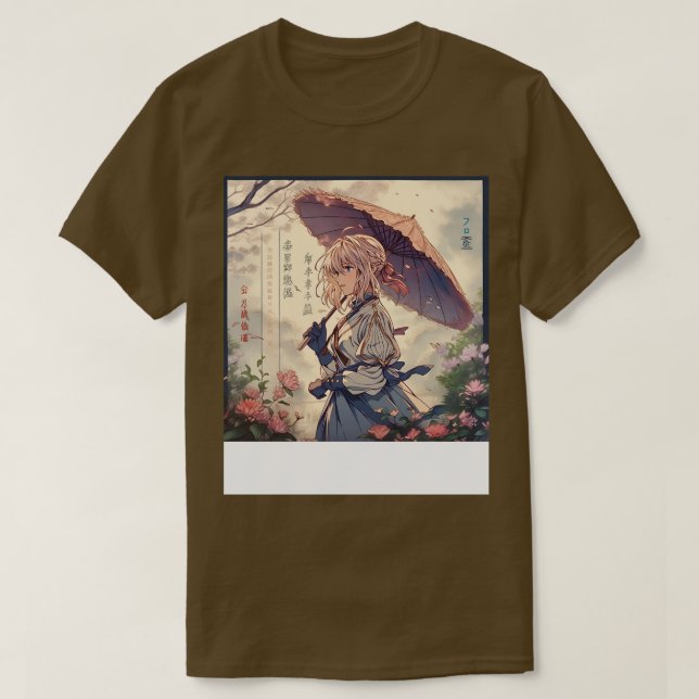 T-shirt parapluie violet evergarden (Design devant)