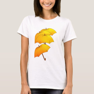 T-shirt Parapluies jaunes flottants