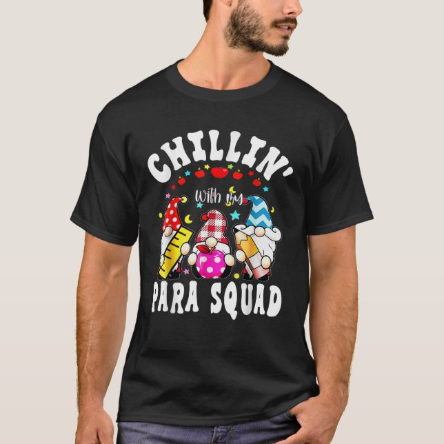 T-shirt Paraprofessional Para Squad Chillin Gnomes Christm (Devant)