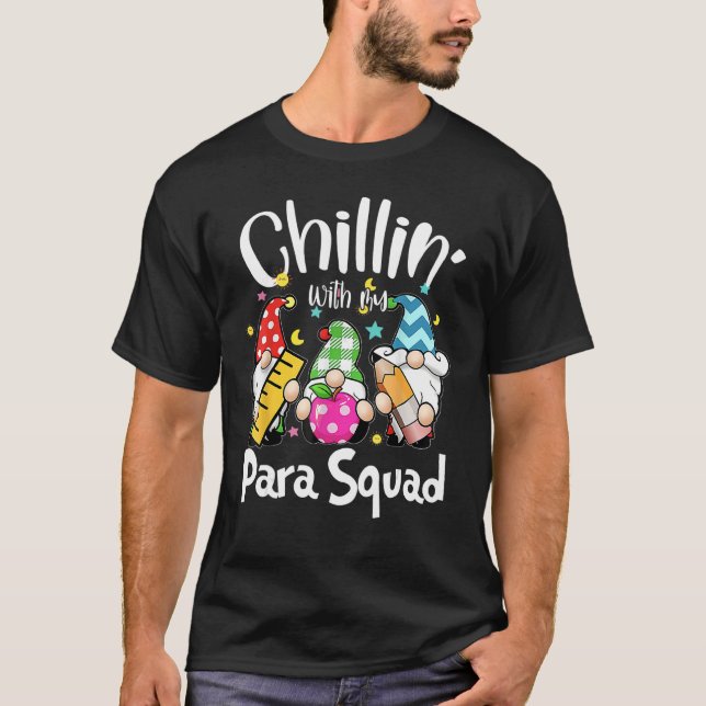 T-shirt Paraprofessional Para Squad Chillin Gnomes Christm (Devant)