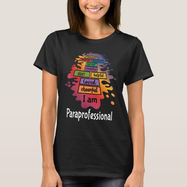 T-shirt Paraprofessional Paraeducator Teacher Assistant Ai (Devant)