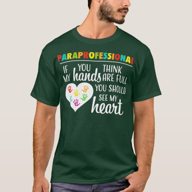 T-shirt Paraprofessional Teacher Assistant Cute School (Devant)