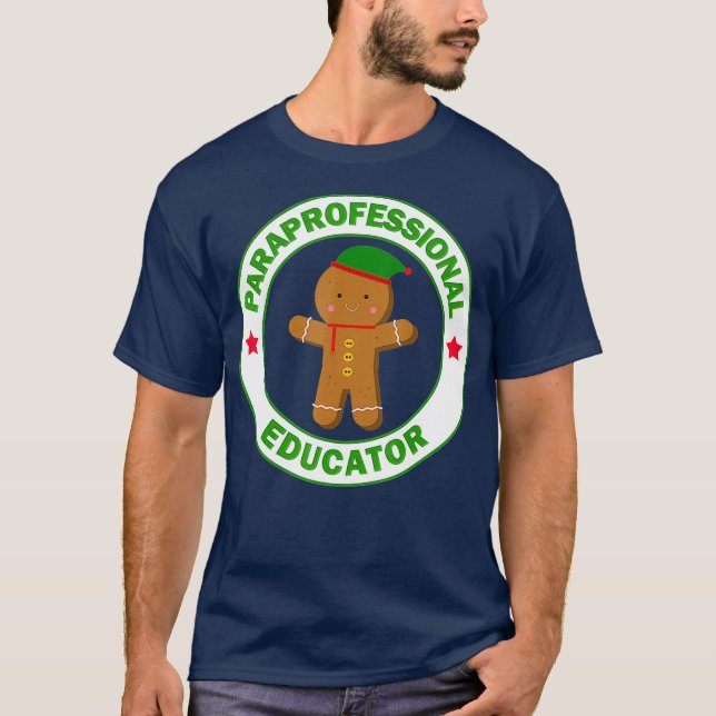 T-shirt Paraprofessionnel éducateur Paraéducateur de Noël  (Devant)