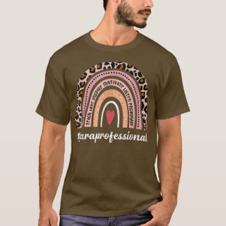 T-shirt Paraprofessionnel Life Boho Leopard Arc-en-ciel Re