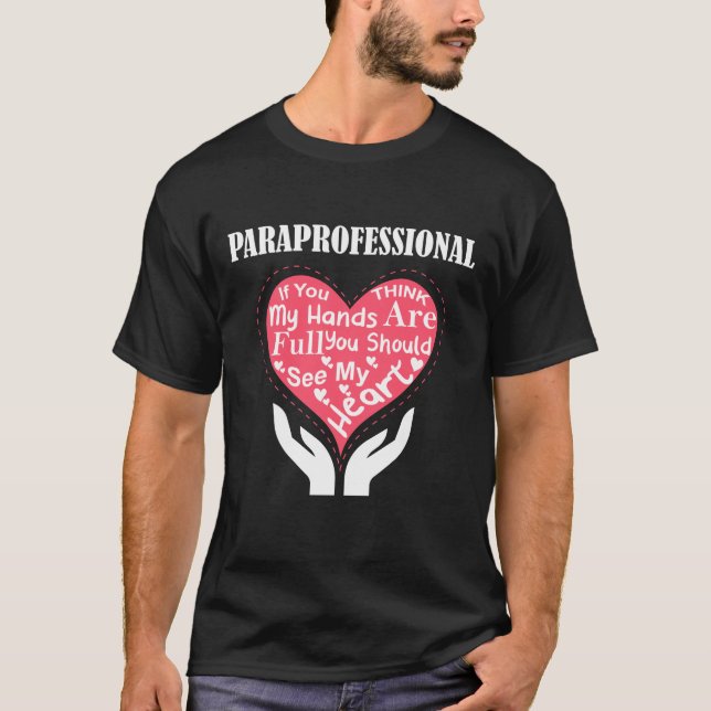 T-shirt Paraprofessionnel Si Vous Pensez Que Mes Mains Son (Devant)