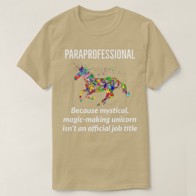 T-shirt Paraprofessionnel Unicorn Funny (Design devant)