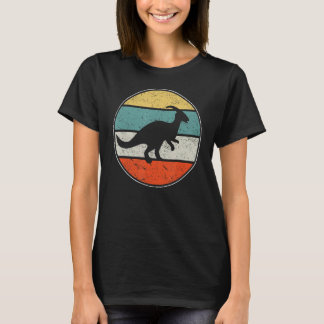 T-shirt Parasaurolophus Dinosaure silhouette Rétro