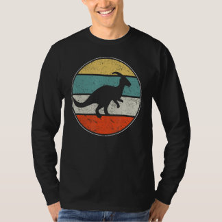 T-shirt Parasaurolophus Dinosaure silhouette Rétro
