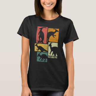 T-shirt Parasaurolophus Dinosaures Parasaurolophus Silhou
