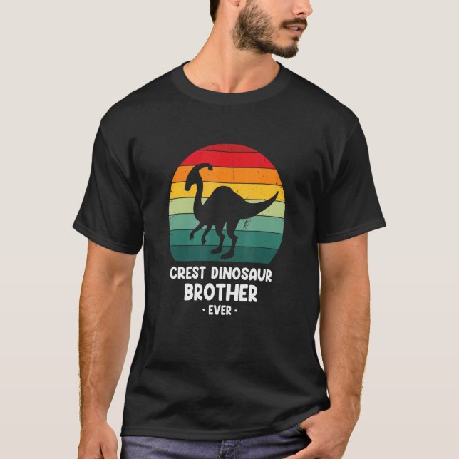 T-shirt Parasaurolophus for Cest Dinosaur Brother ever 1 (Devant)