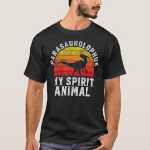 T-shirt Parasaurolophus Mon Esprit Animal Dinosaure Retro