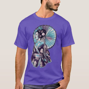 T-shirt PARASOL GEISHA JAPONAISE Tattoo art samouraï joli 