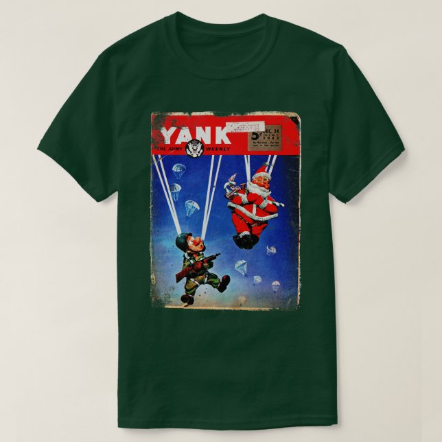 T-shirt Paratroupes Père Noël et Yank Magazine 1943 2ÈME G (Design devant)