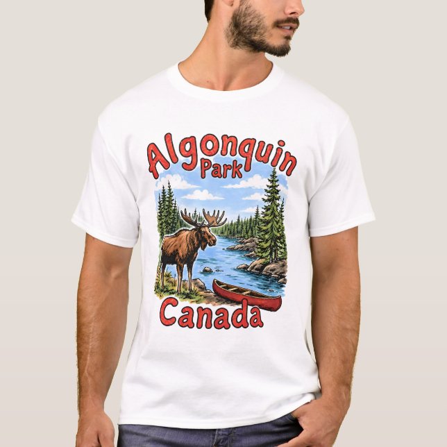 T-shirt Parc Algonquin Canada Paysage de l'orignal (Devant)