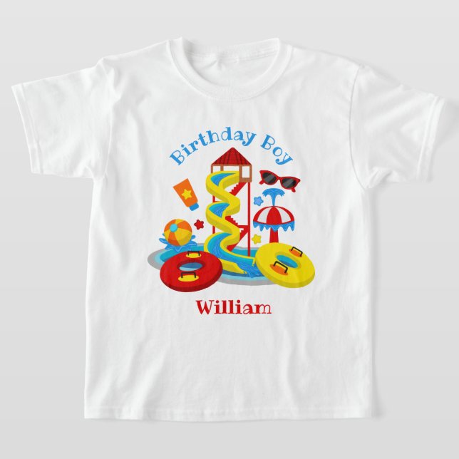 T-shirt Parc aquatique Anniversaire chemise Pool Party (Poser)