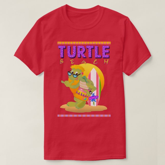 T-shirt Parc aquatique Geauga Lake Turtle Beach Buttide Hi (Design devant)