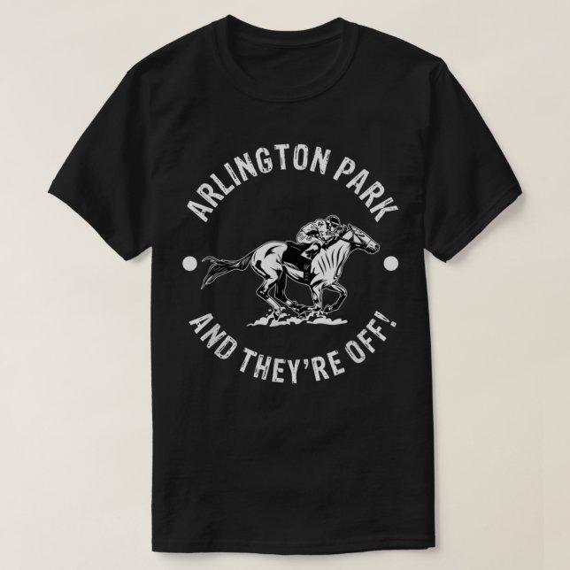 T-shirt Parc Arlington Racetrack Horse Racing Equestrian (Design devant)