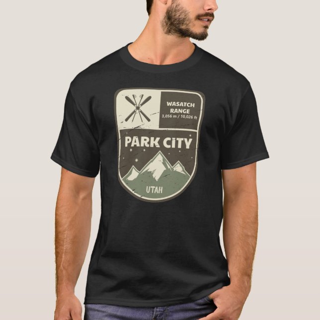 T-shirt Parc City Wasatch Range Utah (Devant)
