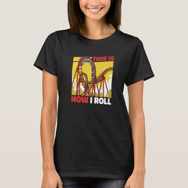 T-shirt Parc d'attractions Roller Dessous de verre Dessous (Devant)