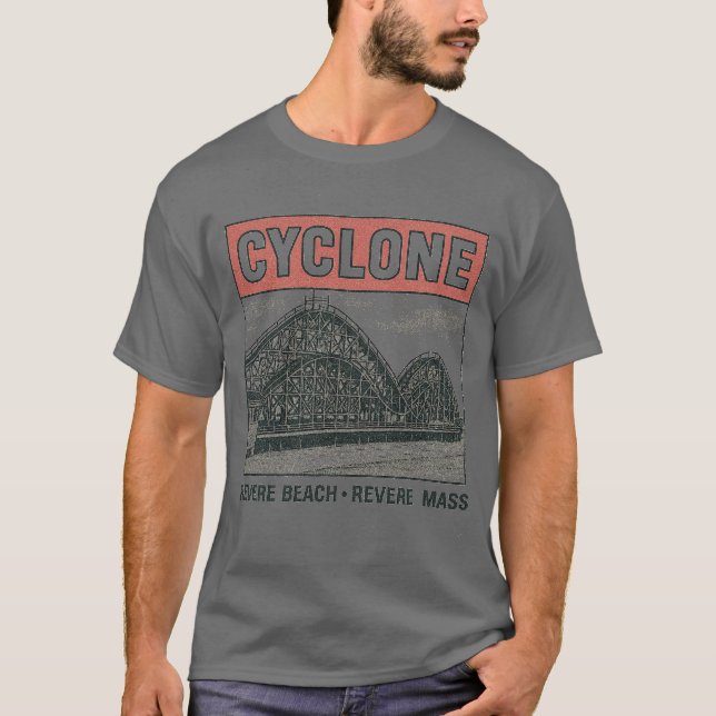 T-shirt Parc d'attractions vintage CYCLONE REVERE BEACH ・  (Devant)