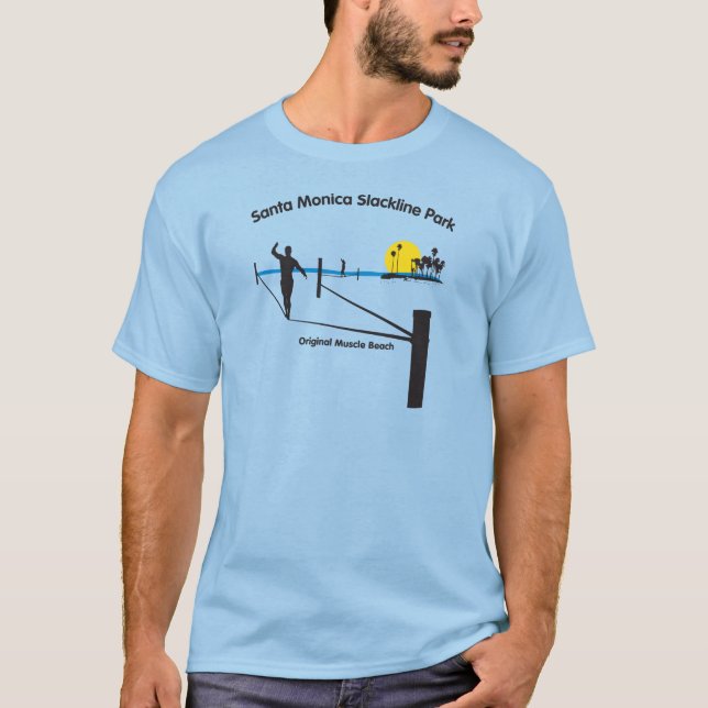 T-shirt Parc de Santa Monica Slackline (Devant)