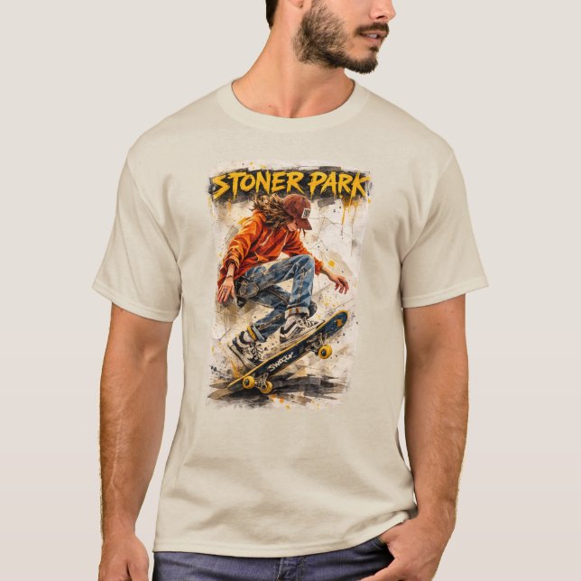 T-SHIRT PARC DE SKATE STONER (Devant)