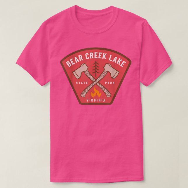 T-shirt Parc d'état de Bear Creek Lake Virginia Camp Fire  (Design devant)