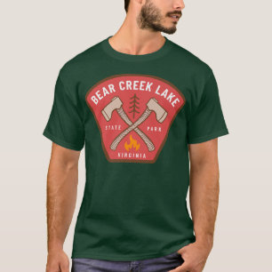 T-shirt Parc d'état de Bear Creek Lake Virginia Camp Fire 
