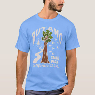 T-shirt Parc d'État de Butano Californie Style Vintage Tex