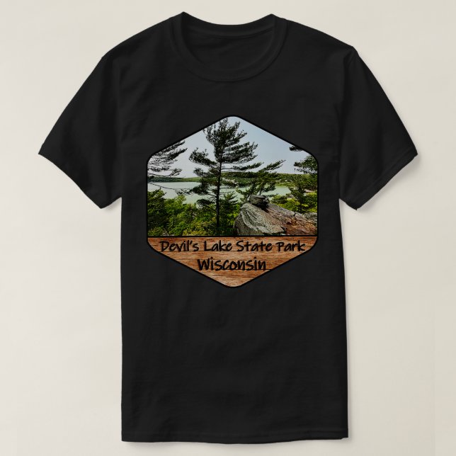 T-shirt Parc d'état de Devils Lake dans le Wisconsin (Design devant)