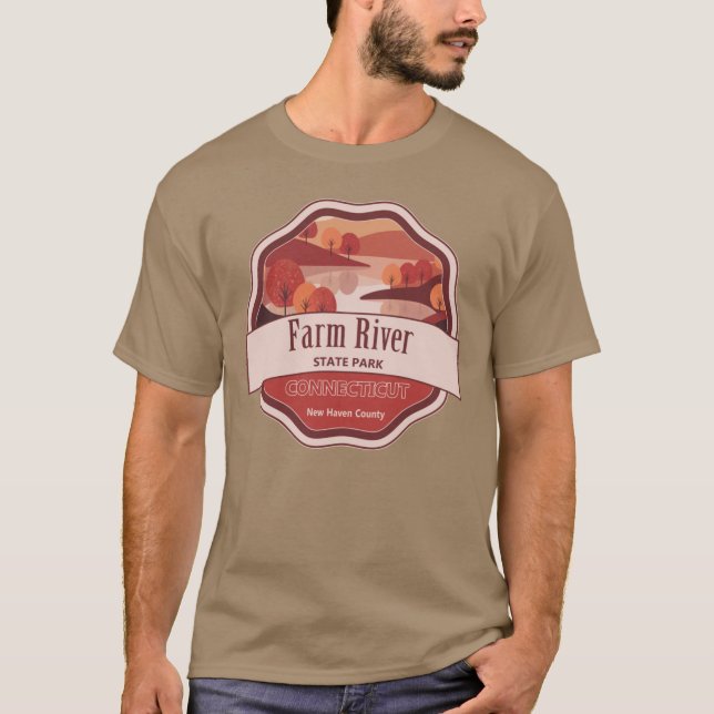 T-shirt Parc d'État de Farm River Comté de New Haven Conne (Devant)