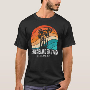 T-shirt Parc d'État de Fenwick Island Delaware Palm Tree B