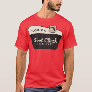 T-shirt Parc d'état de Fort Clinch Affiche de bienvenue Fl
