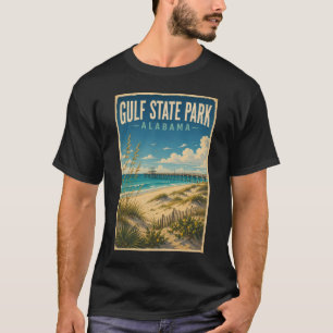 T-shirt Parc d'État de Gulf Alabama Illustration Art de vo