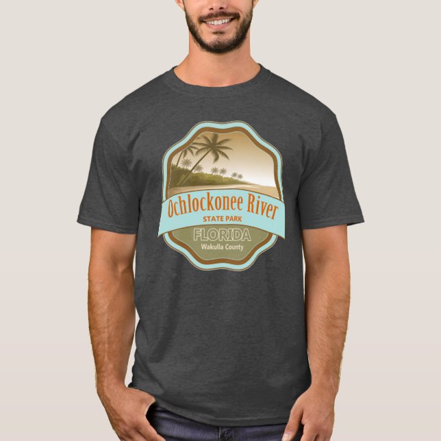 T-shirt Parc d'État de la rivière Ochlockonee Comté de Wak (Devant)