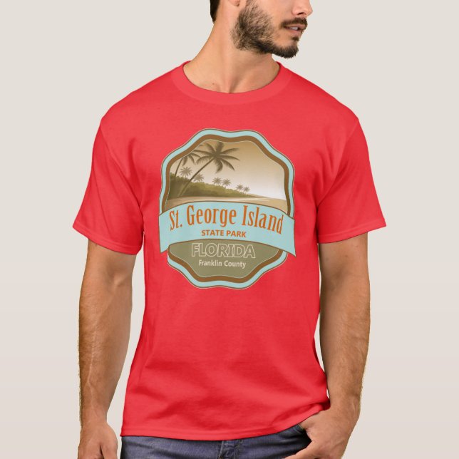 T-shirt Parc d'État de l'île St George Comté de Franklin F (Devant)
