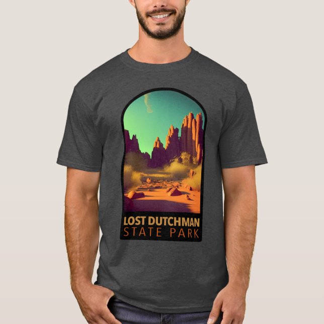 T-shirt Parc d'État de Lost Dutchman Arizona format géant (Devant)