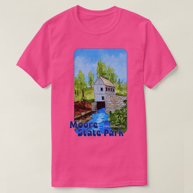 T-shirt Parc d'état de Moore Massachusetts (Design devant)