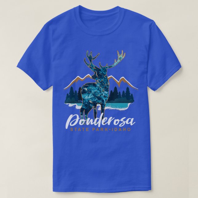 T-shirt Parc d'état de Ponderosa Idaho Souvenir (Design devant)