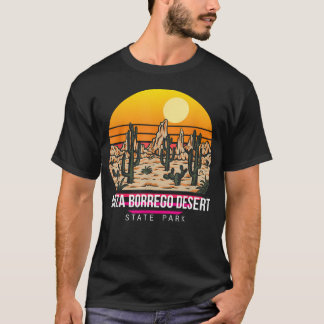 T-shirt Parc d'État du désert d'Anza Borrego Cactus Colora
