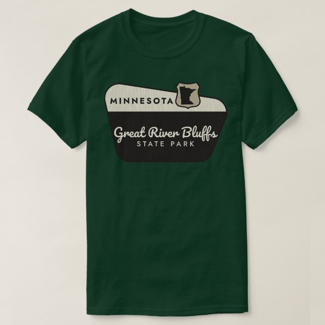 T-shirt Parc d'état Great River Bluffs Minnesota Bienvenue (Design devant)