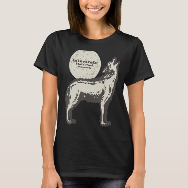 T-shirt Parc d'État Interstate Minnesota MN Wolf Moon Vaca (Devant)