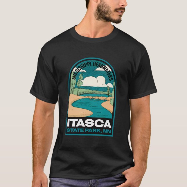T-shirt Parc d'Etat Itasca Minnesota Vintage (Devant)