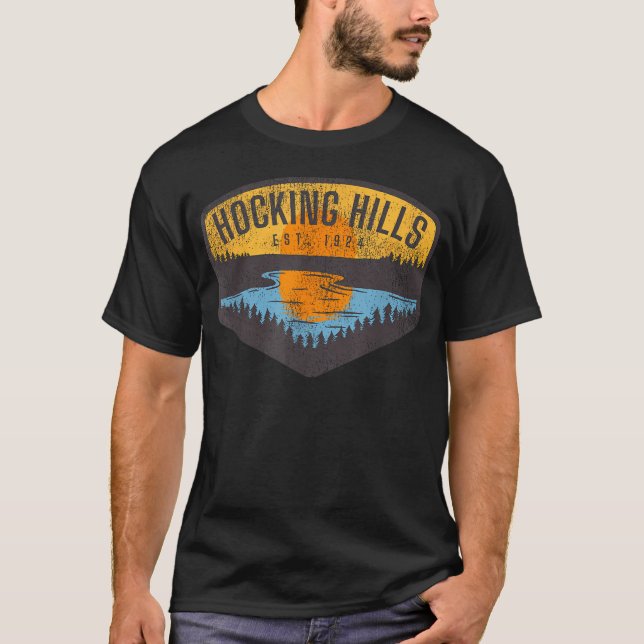 T-shirt Parc d'État Retro Hocking Hills (Devant)