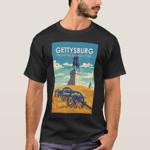 T-shirt Parc militaire national de Gettysburg Art rétro de