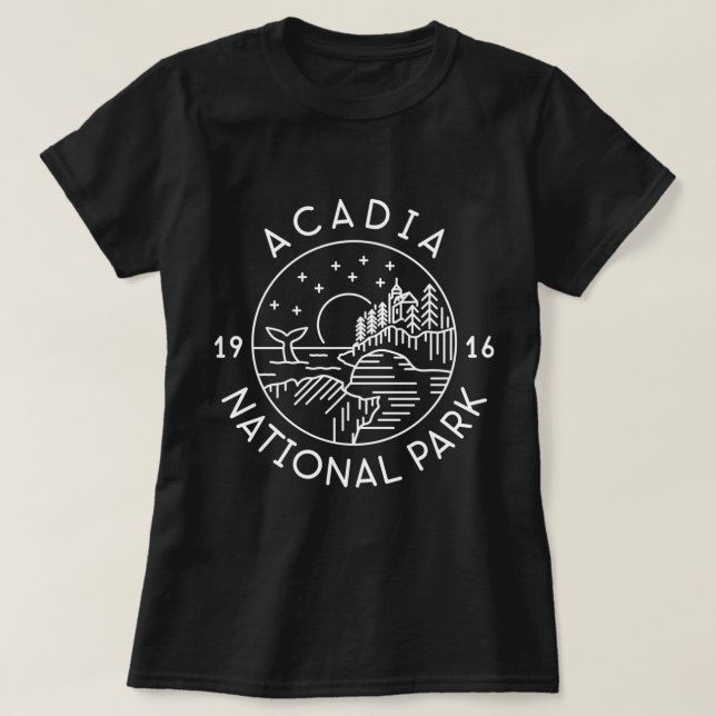 T-shirt Parc national Acadia 1916 Port du Maine Bar (Design devant)
