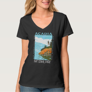 T-shirt Parc national Acadia Bar Harbour Maine Vintage